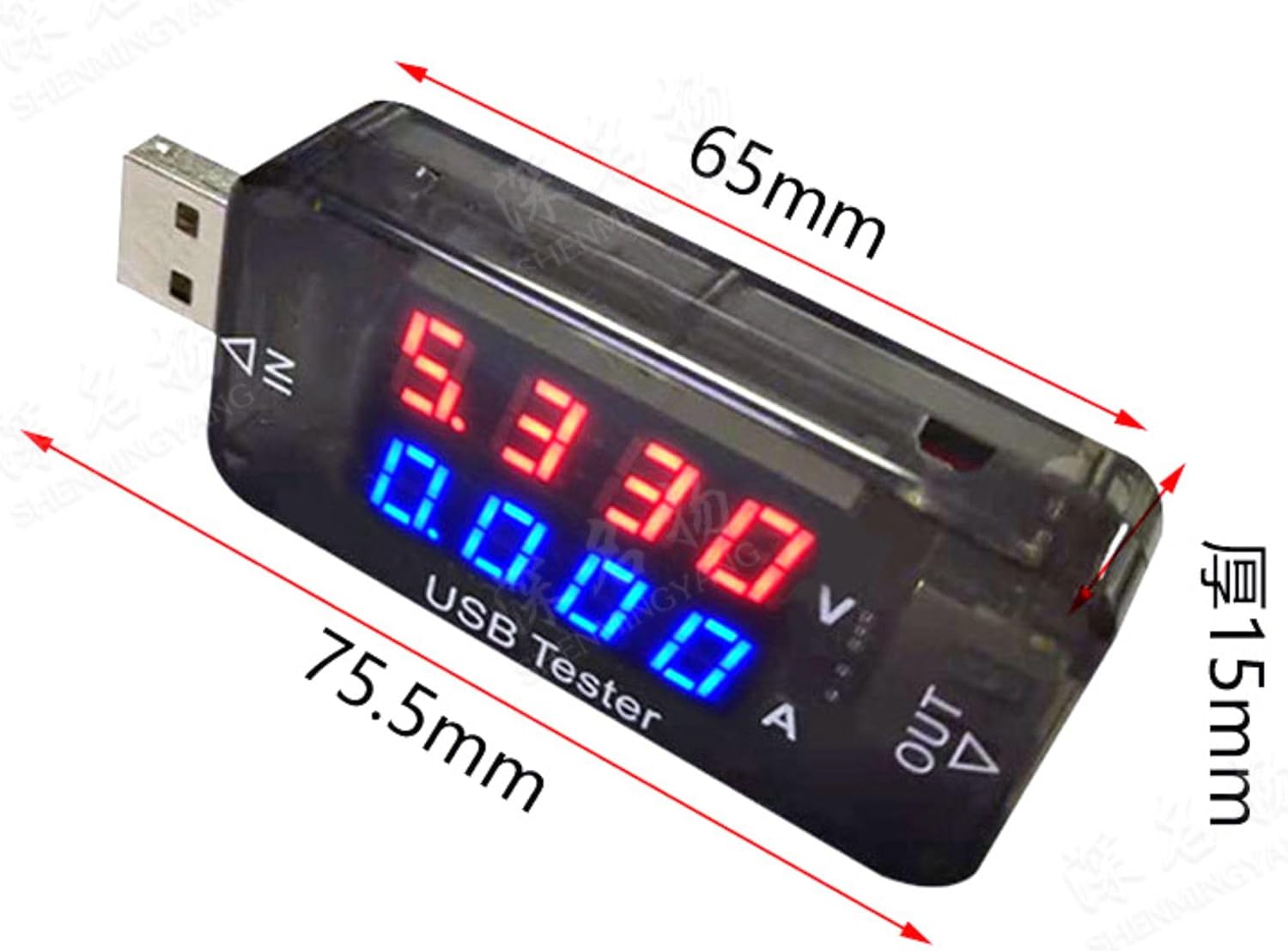 ماژول USB تستر ولتاژ و جریان ؛ ولتمتر و آمپرمتر دیجیتال دقیق
