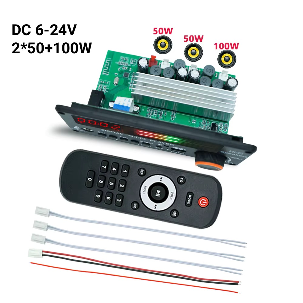 ماژول پلیر و آمپلی فایر بلوتوثی 200 وات (2x50W + 100W ساب ووفر) پنلدار ماژول پلیر و آمپلی فایر بلوتوثی 200 وات (2x50W + 100W ساب ووفر) پنلدار