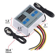 ماژول ترموستات دیجیتال دوقلو مدل W1099 (XK-W1088) ولتاژ 220 ولت کنترل همزمان دو کاناله